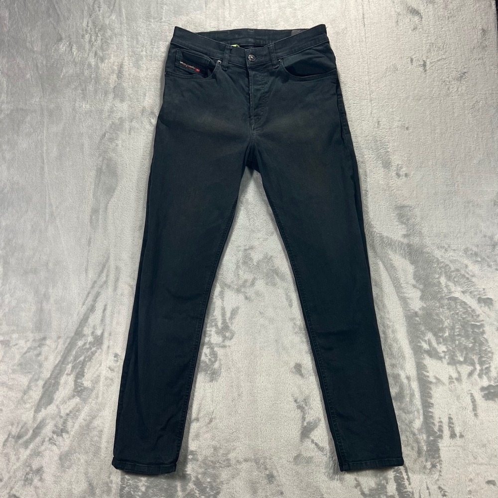 DIESEL‎ D-Fining Tapered Jeans Mens 29x28.5 Black Stretch Denim Romania Casual